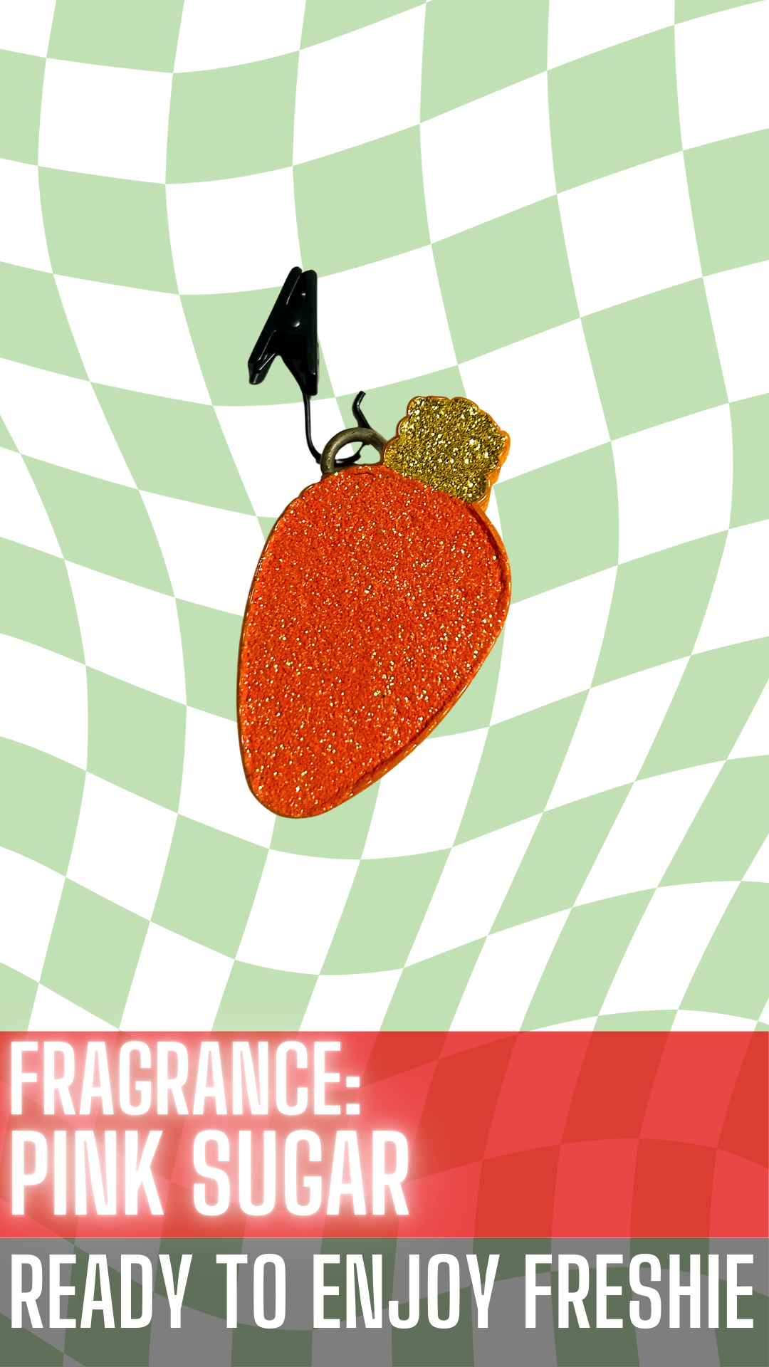 Orange Light Vent Freshie - Pink Sugar Fragrance