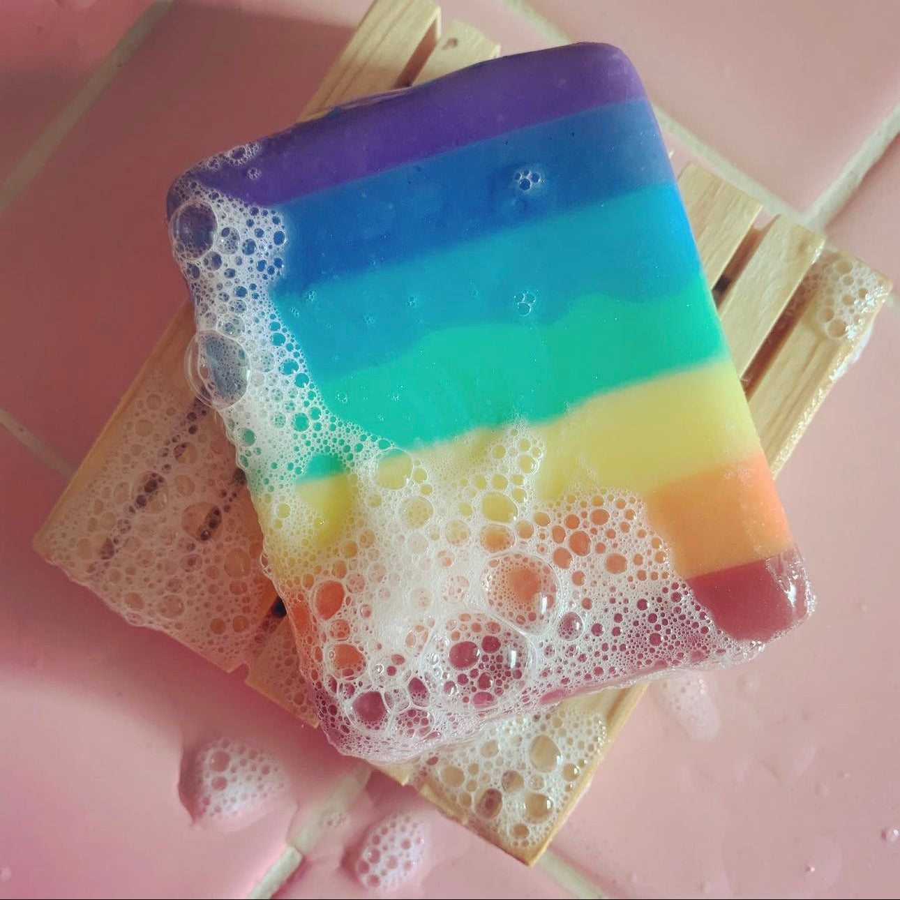 small wood soap saver scandalous soap rainbow soap