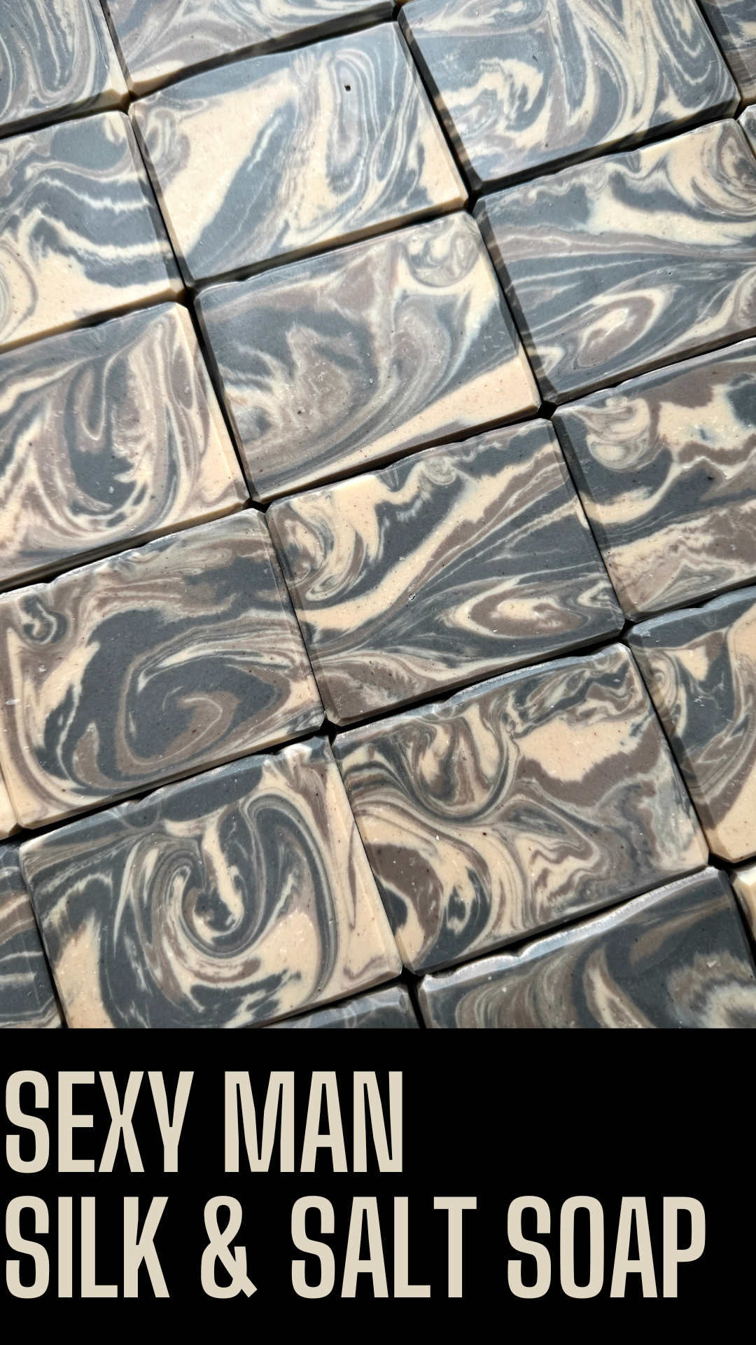 tan black and brown marbled soap