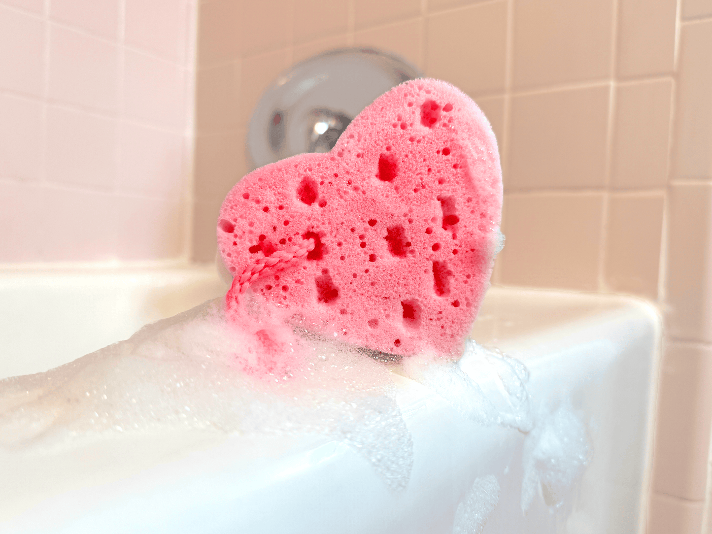 Pink Heart Sponge