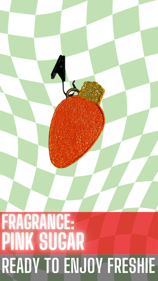 Orange Light Vent Freshie - Pink Sugar Fragrance