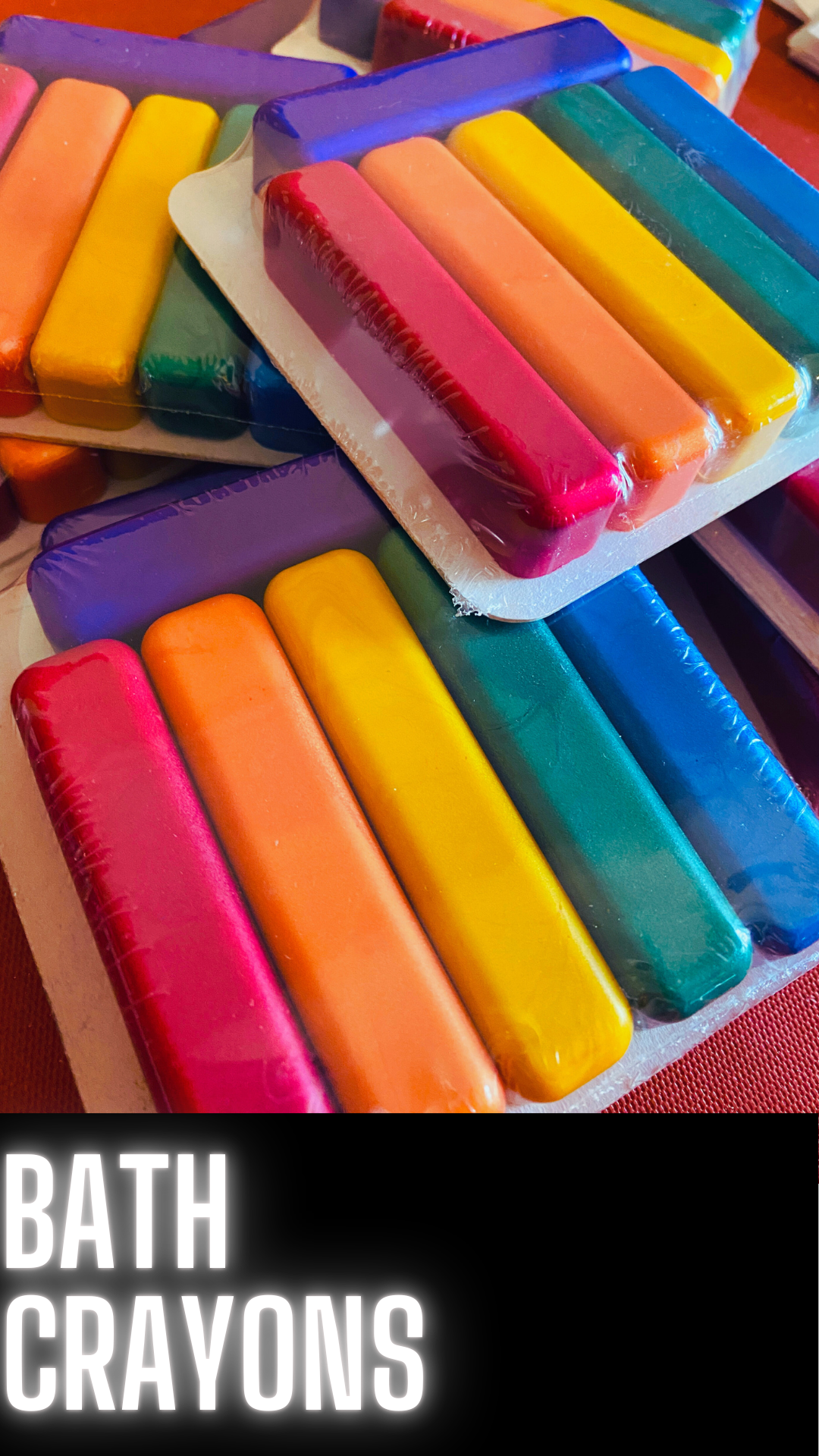 Bath crayons for sensory fun