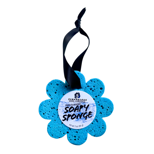 Fresh Blueberry Flower Soapy Sponge