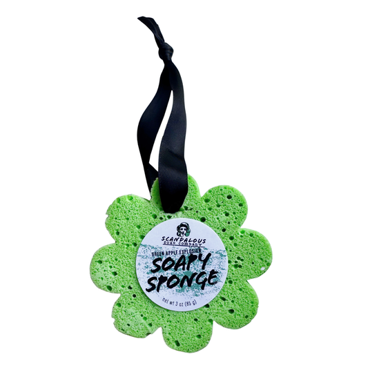 Green Apple Explosion Flower Soapy Sponge