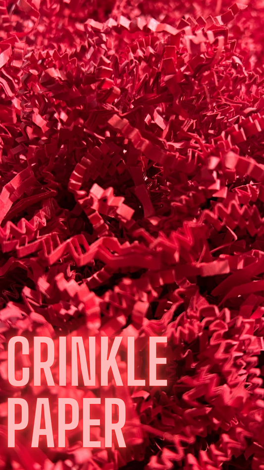 red crinkle paper