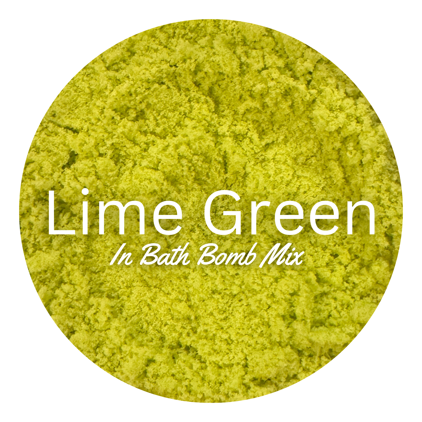 Lime green hybrid lake colorant for bath bombs by scandalous soap