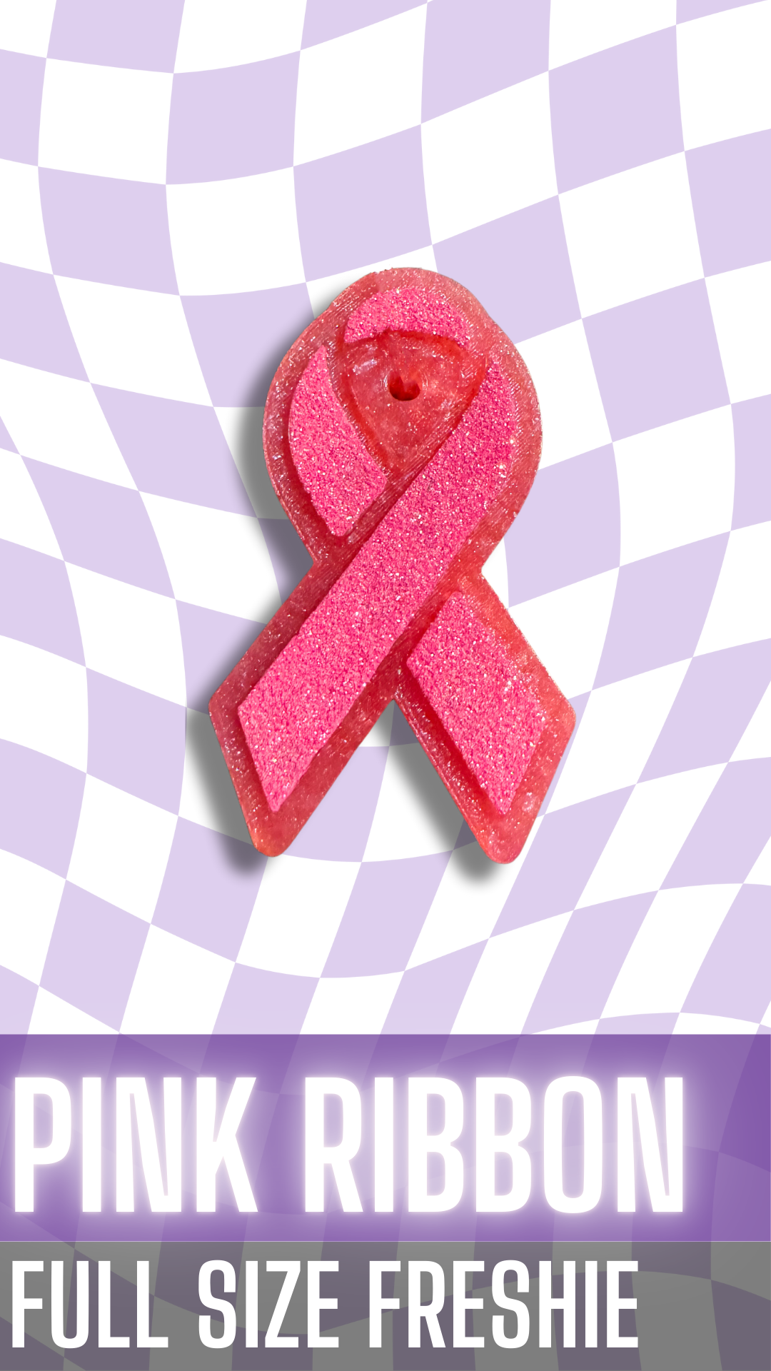 pink ribbon breast cancer awareness ribbon freshie air freshener