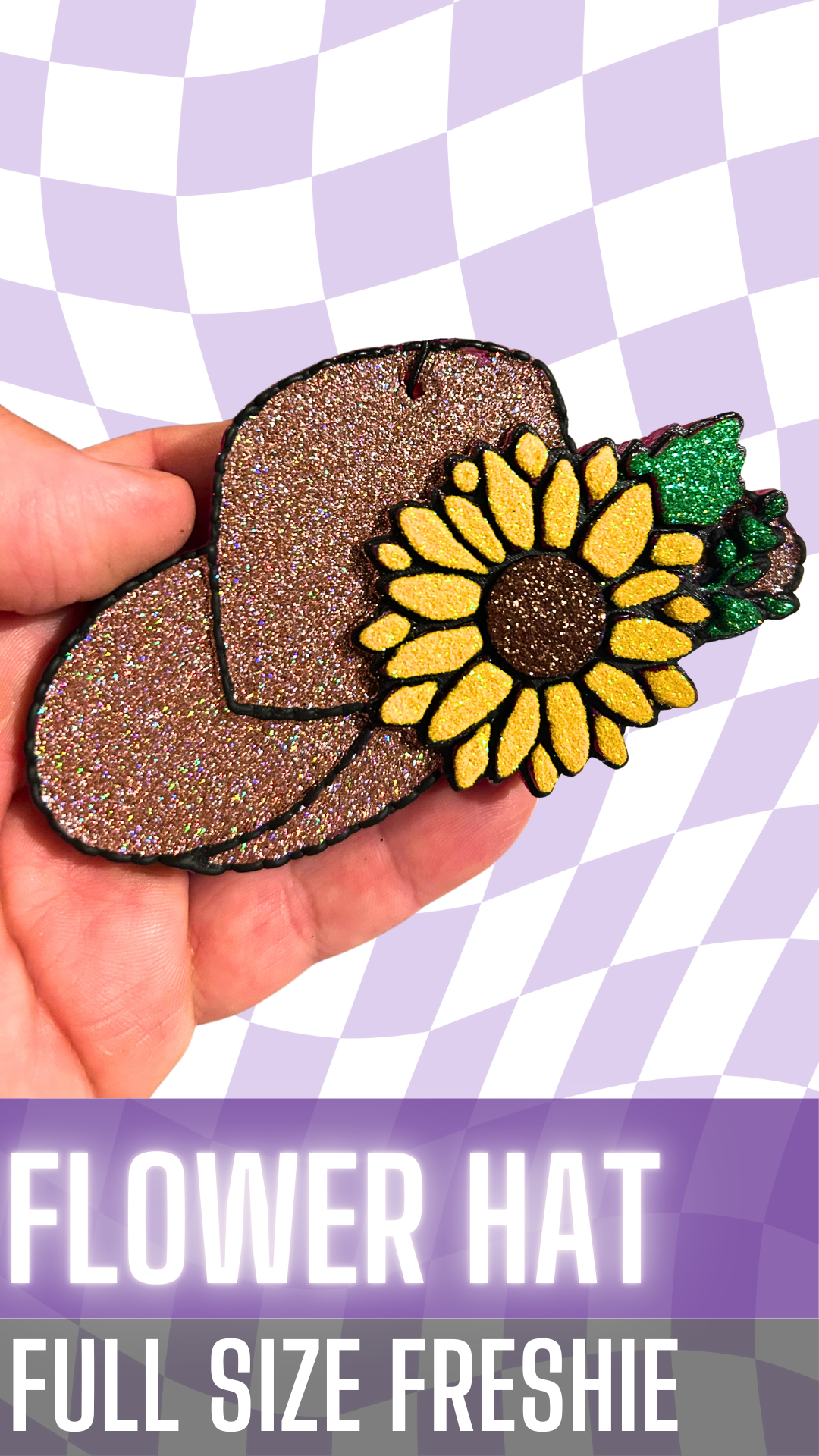 Brown Flower Hat Freshie
