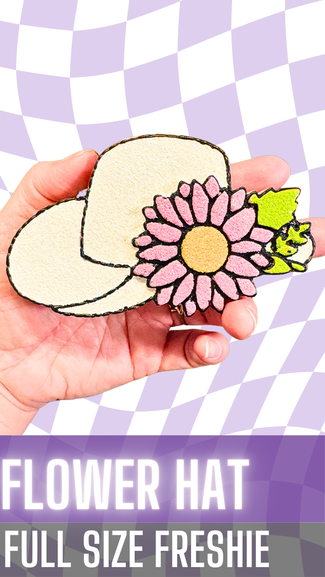 White Flower Hat Freshie