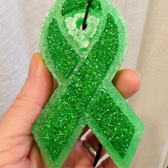 green ribbon freshie air freshener celiac awareness global warming mental health