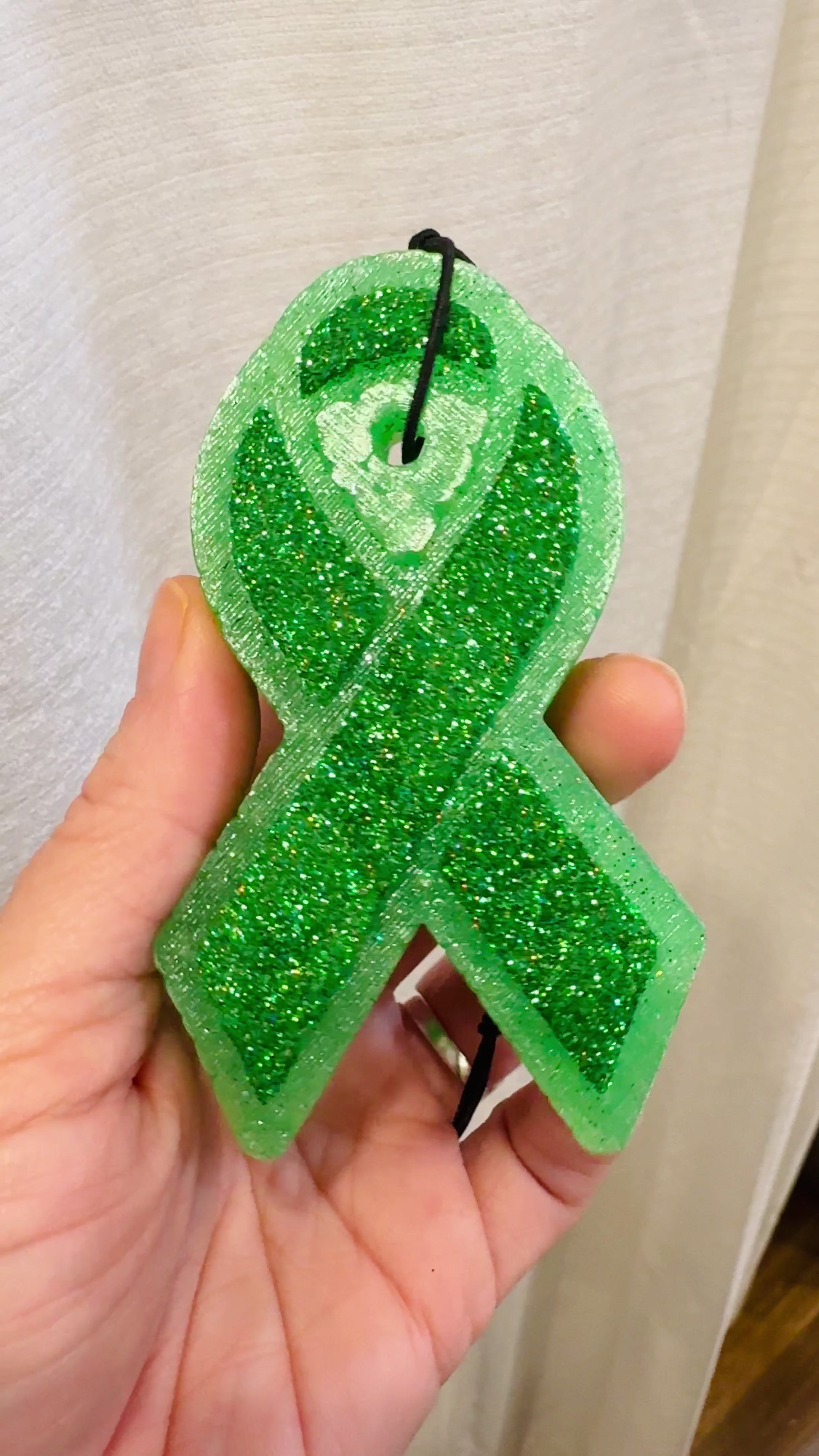 green ribbon freshie air freshener celiac awareness global warming mental health