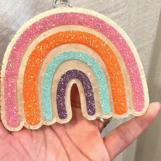 boho rainbow freshie air freshener sparkle