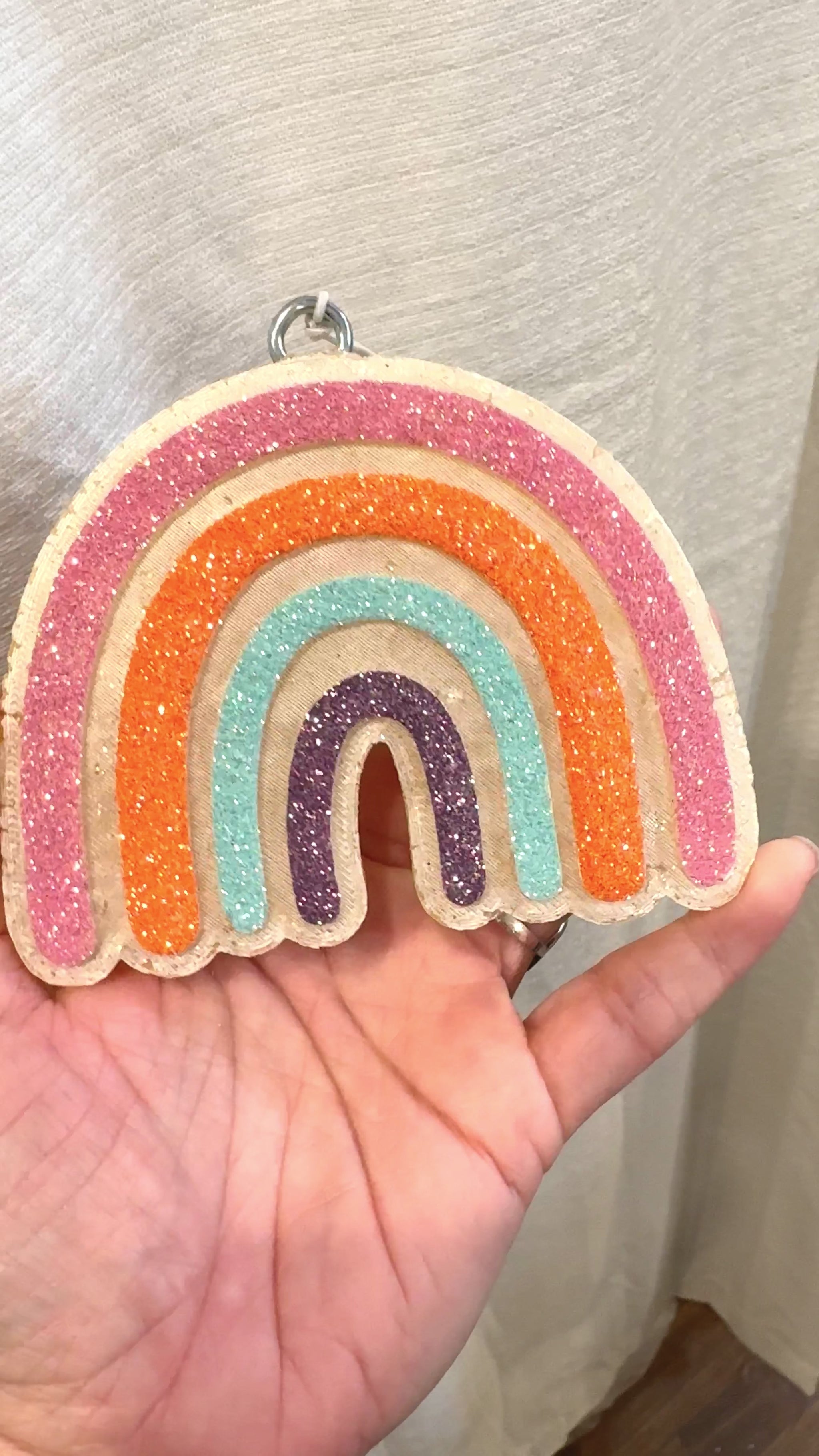 boho rainbow freshie air freshener sparkle