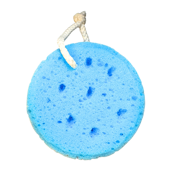 Round Sponge (Blue) – Scandalous Soap
